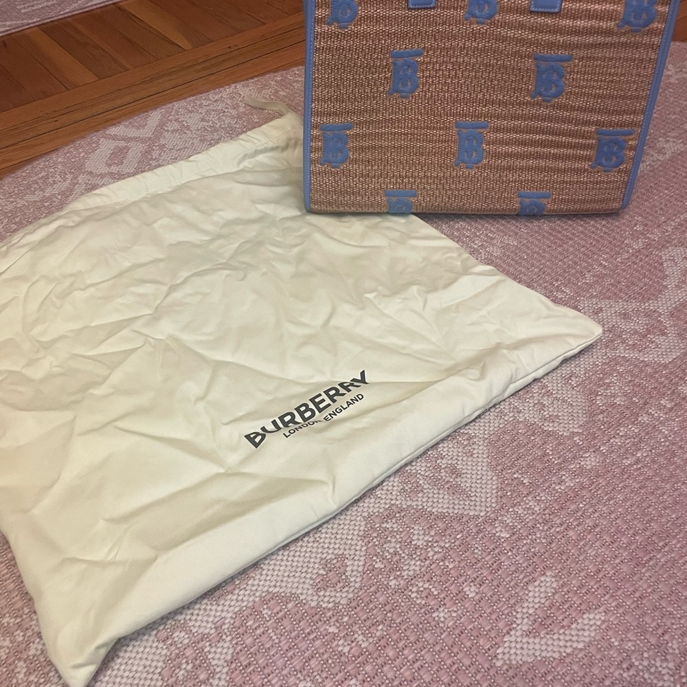 Burberry Tan and Blue Totes Elegant Design